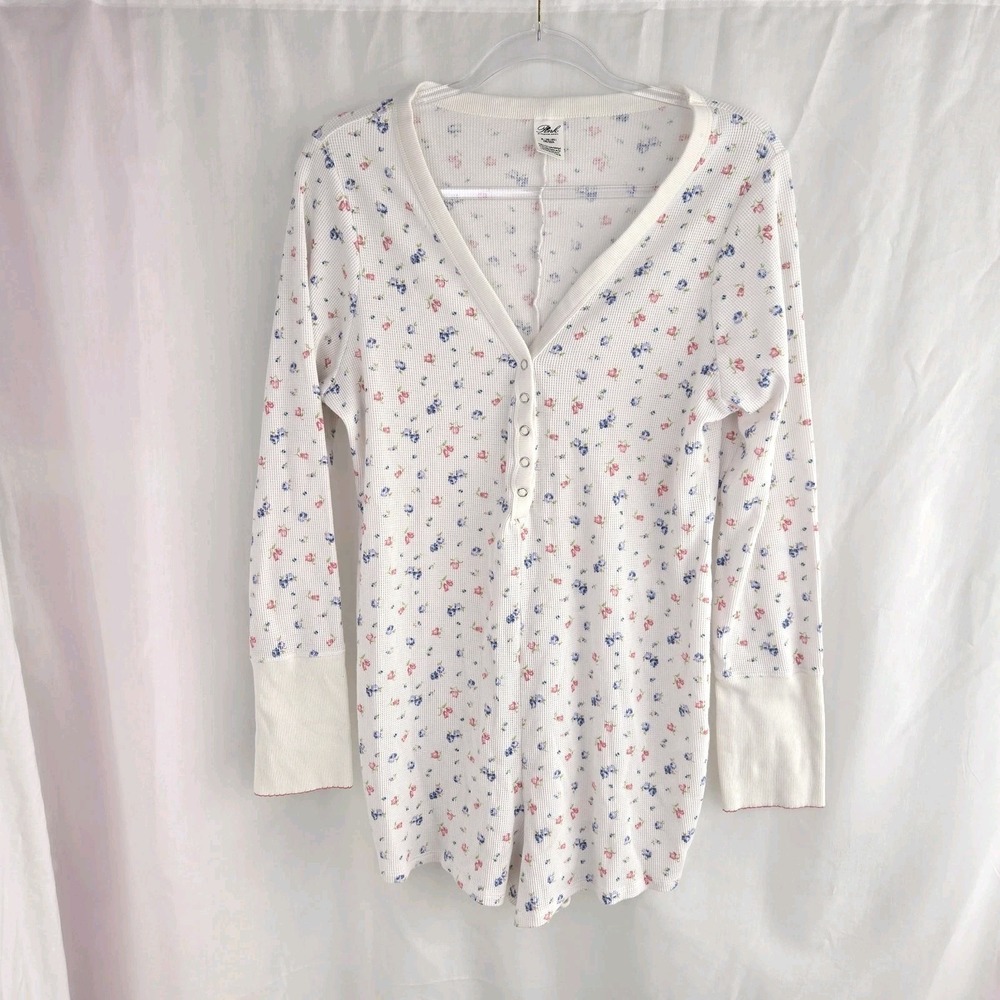 Pink By Frankies Bikinis Camille Cotton Romper Ditsy Floral Size XL Cotton